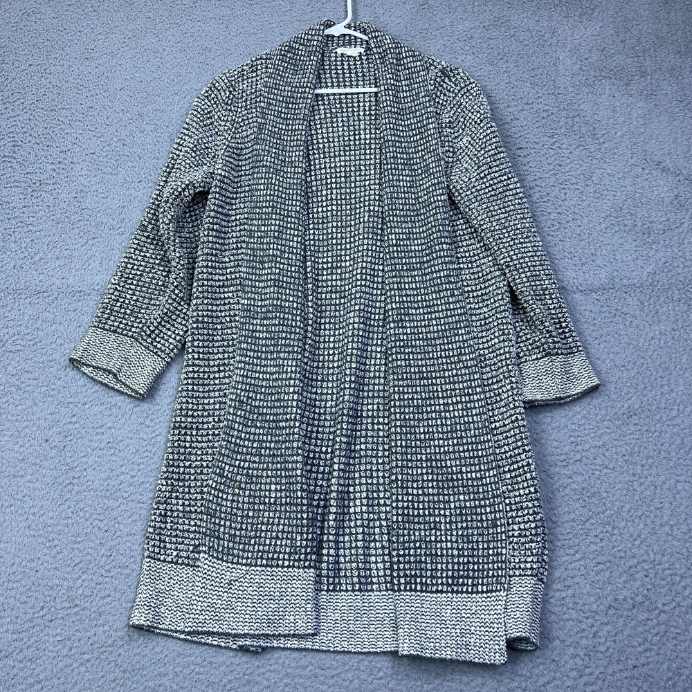Eileen Fisher Cardigan Womens M Boucle Marled Sweater Knit Long Sleeve Organic *